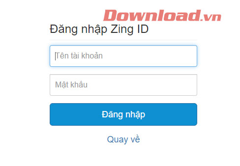 Đăng nhập game Cung Đấu bằng Zing ID