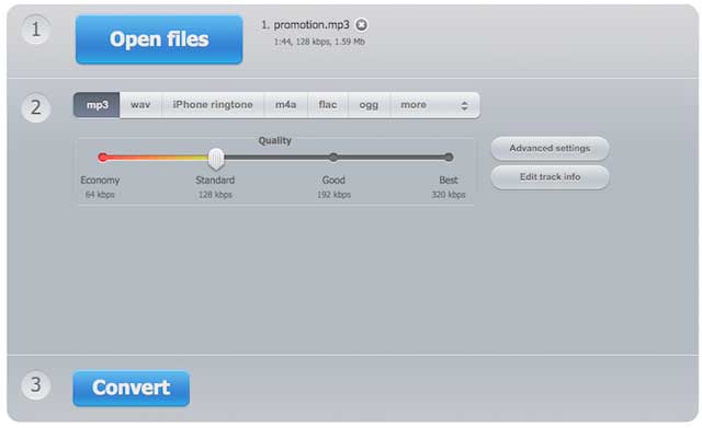Nếu không muốn cài đặt phần mềm, bạn có thể truy cập Online Audio Converter