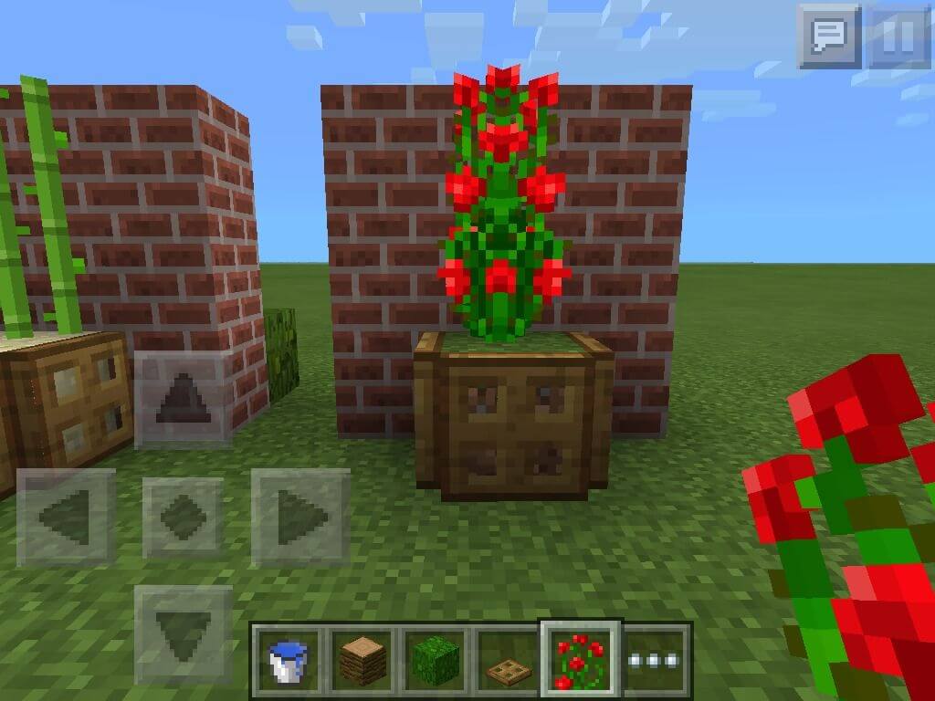 Đặt chậu hoa trong Minecraft