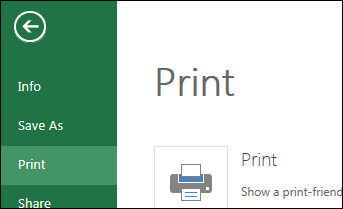 Tính năng Print trong Excel