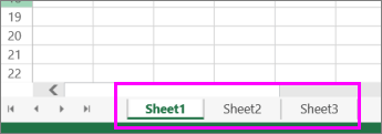 In workbook Excel