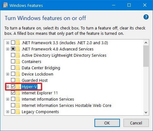 Kích hoạt Hyper-V trên Windows 10