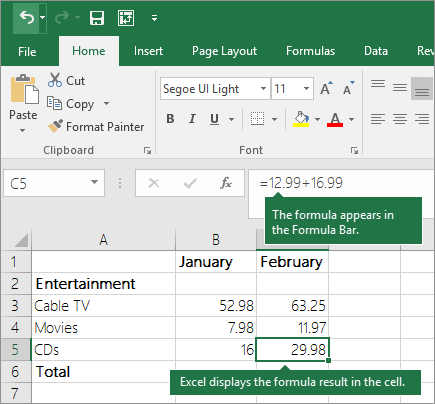 Hàm AutoSum trong Excel