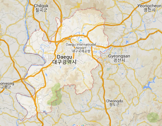 Bản đồ thành phố Daegu
