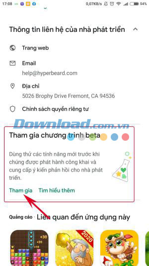 Ấn tham gia chương trình beta