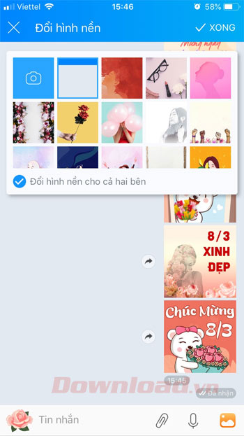 Cách thay đổi hình nền tin nhắn trên điện thoại Android - Fptshop.com.vn