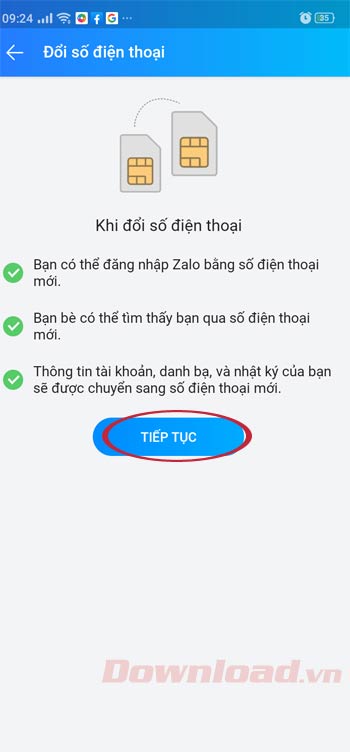 Đổi số điện thoại