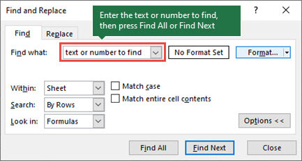 Thay thế dữ liệu trong Excel