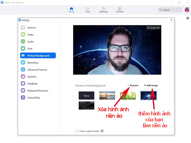 Hướng dẫn cách thay đổi background trong nhà khi họp qua Zoom