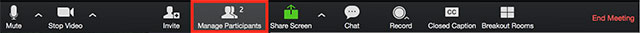 Nhấp vào Manage Participants