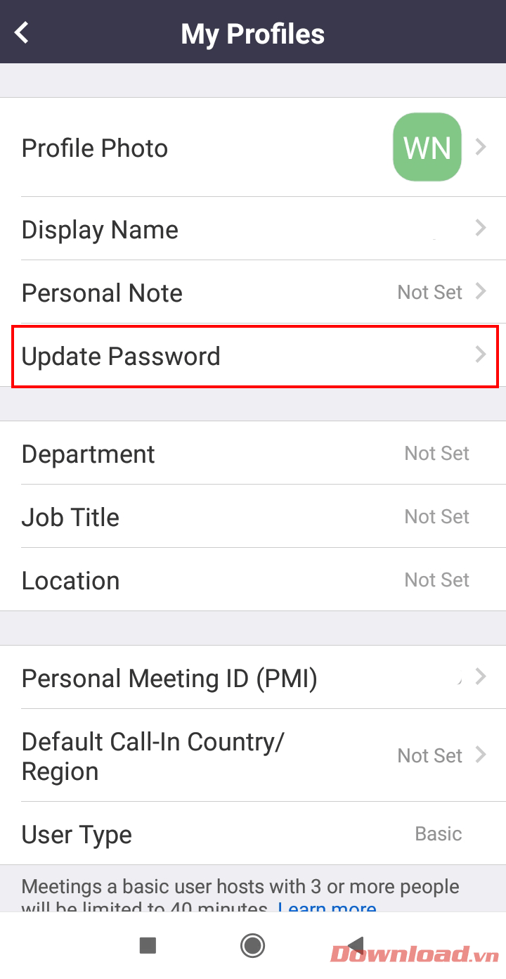 Cách đổi tên đổi ảnh đổi mật khẩu trên phần mềm Zoom  Downloadvn