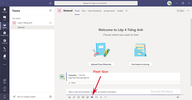 Tham gia cuộc họp video trong Microsoft Teams 