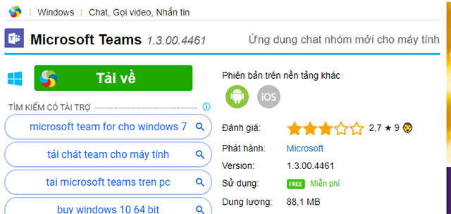 Chọn link tải và ấn Download