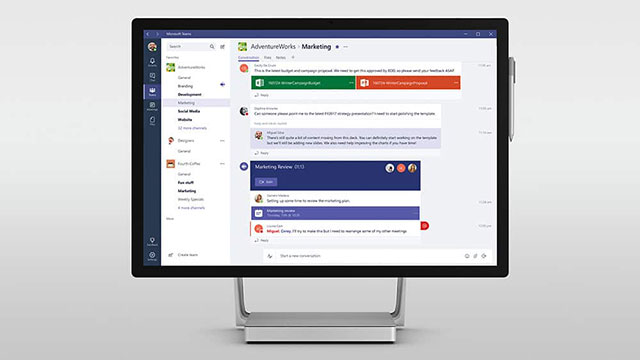 Click vào tải Microsoft Teams và ấn nút Tải về