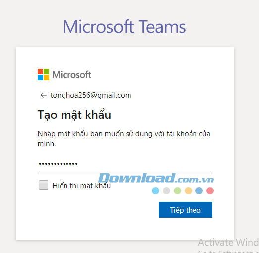 Mở email và lấy mã xác minh, nhập mã