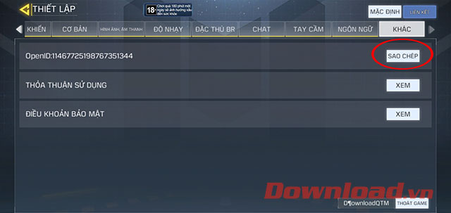 Xem ID nhân vật trong game Call Of Duty Mobile VN