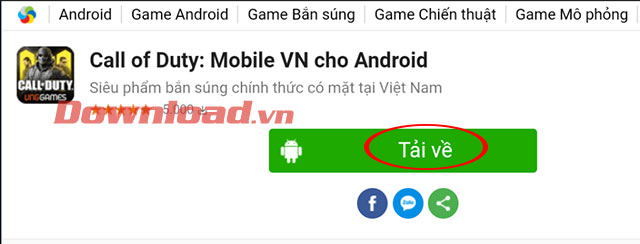 Tải về game Call of Duty: Mobile VN