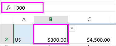 Thanh công thức trên Excel Online