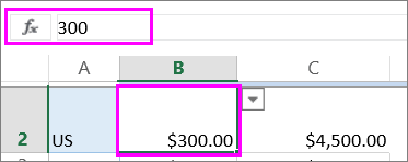 Định dạng chung cho số trên Excel Online