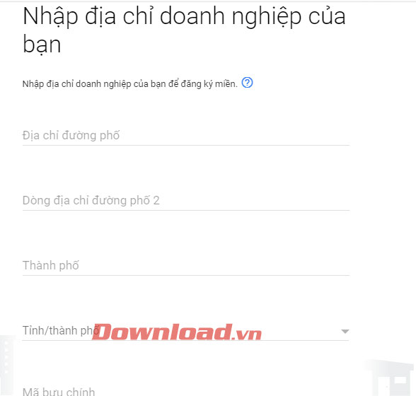 Địa chỉ doanh nghiệp của bạn