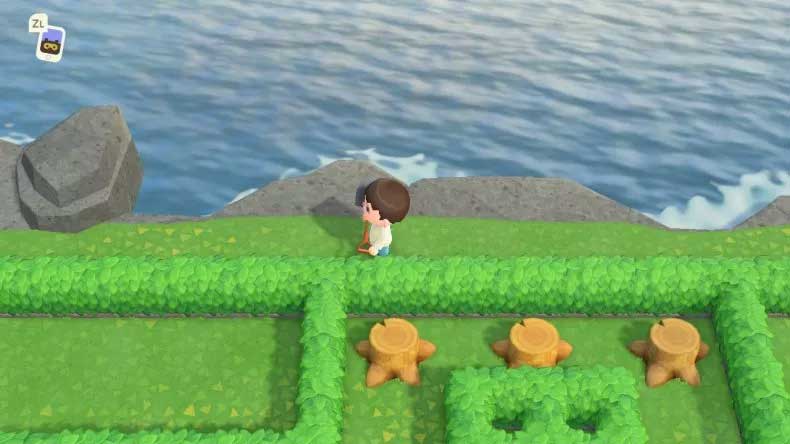 Đường vòng ra phía sau mê cung của Animal Crossing: New Horizons