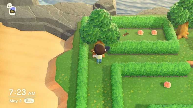 Lượm trái cây trong mê cung Animal Crossing: New Horizons
