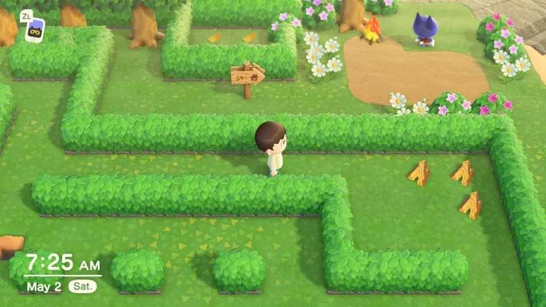 Nhặt 3 khúc gỗ trước mặt bạn trong Animal Crossing: New Horizons