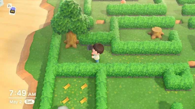 Chặt cây lượm trái trong Animal Crossing: New Horizons