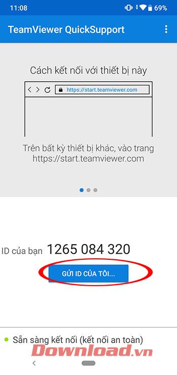 Cach chia se man hinh dien thoai qua TeamViewer 2