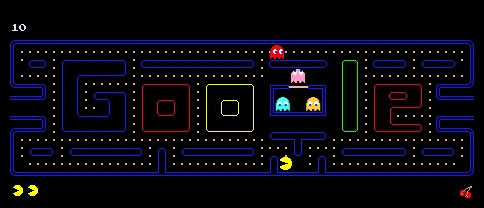 Trò chơi phổ biến về Hình tượng trưng của Google Doodle - game PAC-MAN