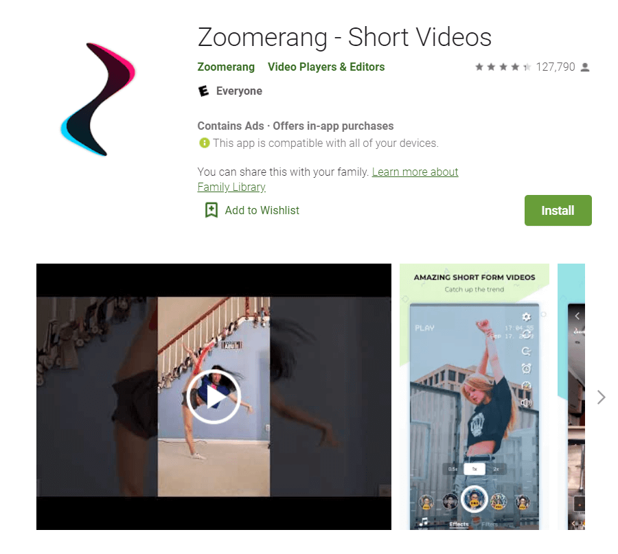 Ứng dụng chỉnh sửa video TikTok - Zoomerang