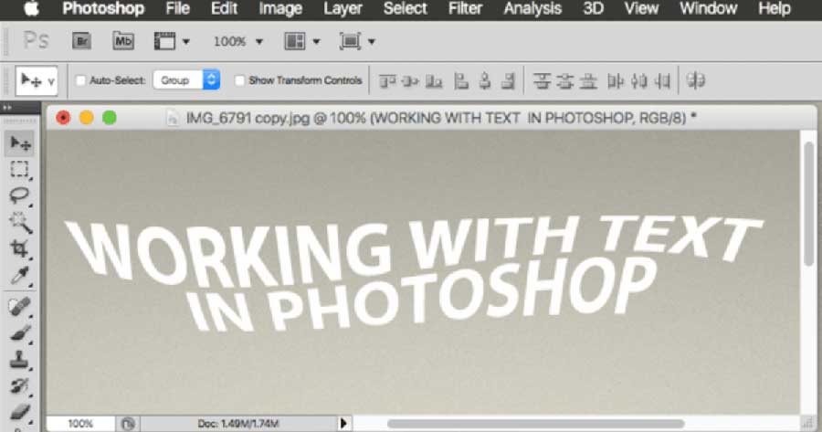 Cách sửa chữ trong Photoshop