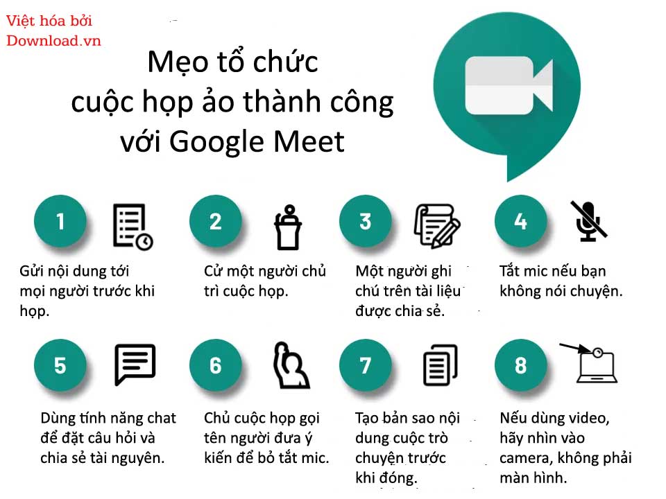 Mẹo họp onlien thành công với Google Meet