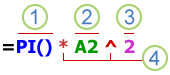 Các thành phần trong công thức Excel