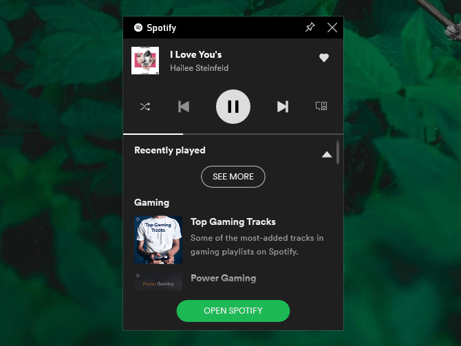 Bật nhạc Spotify qua Game Bar trên Windows 10