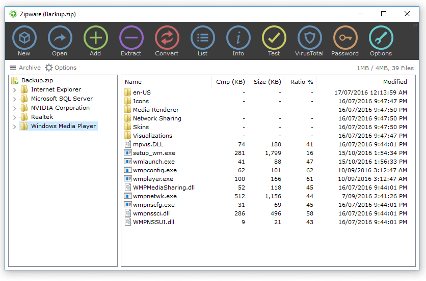 Phần mềm giải nén Windows 10