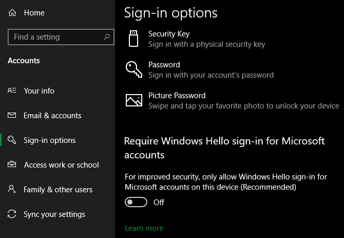 Đăng nhập không cần mật khẩu trên Windows 10