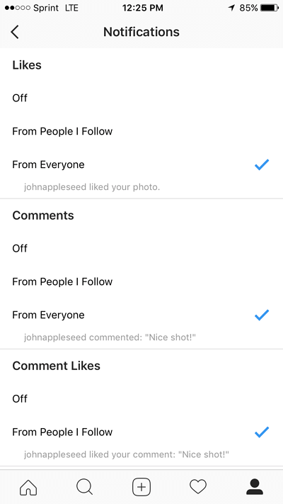 Liên kết tài khoản trên Instagram
