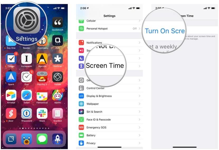 Bật Screen Time trên iPhone