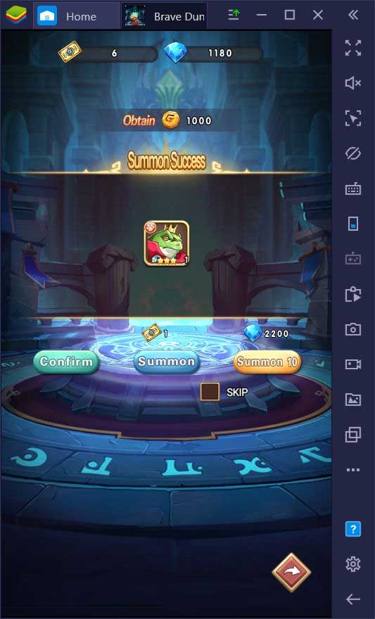 Reroll game Brave Dungeon