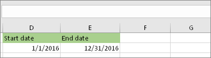 Nhập ngày vào Excel