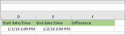 Nhập ngày và giờ vào bảng tính Excel