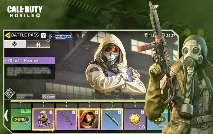 Nâng cấp Battle Pass trong Call of Duty Mobile