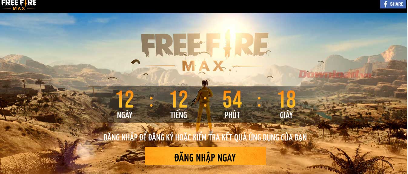 Web đăng ký Free Fire Max closed beta 3.0