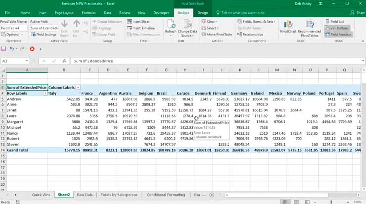 Kỹ năng cần thiết trong Excel