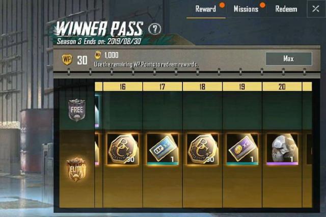 Nhận qua hệ thống phần thưởng Winner Pass