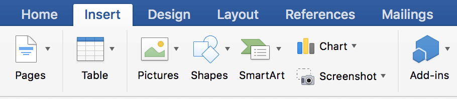 Tab Insert Excel