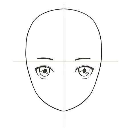 Draw eyebrows for anime characters