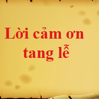 Lời cảm ơn tang lễ, đám ma (10 mẫu)