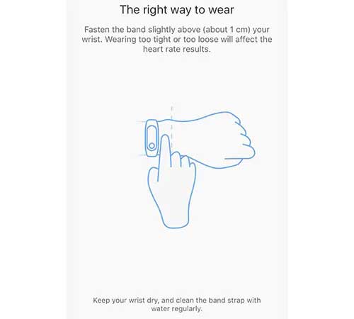 Cách đeo vòng tay thông minh của Xiaomi đúng cách